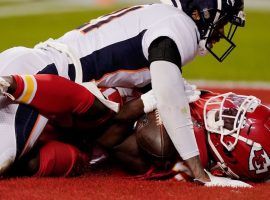 Kansas City wide receiver Tyreek Hill made an incredible catch in the end zone on Sunday, but didn’t think he made the play. (Image: Getty)
